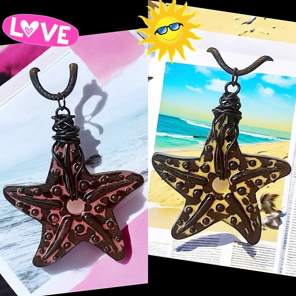 Bundle 2 Fun and Funky Starfish Pendants
